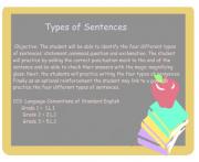 Smartboard Lesson, Types of Sentences Grades 1-3